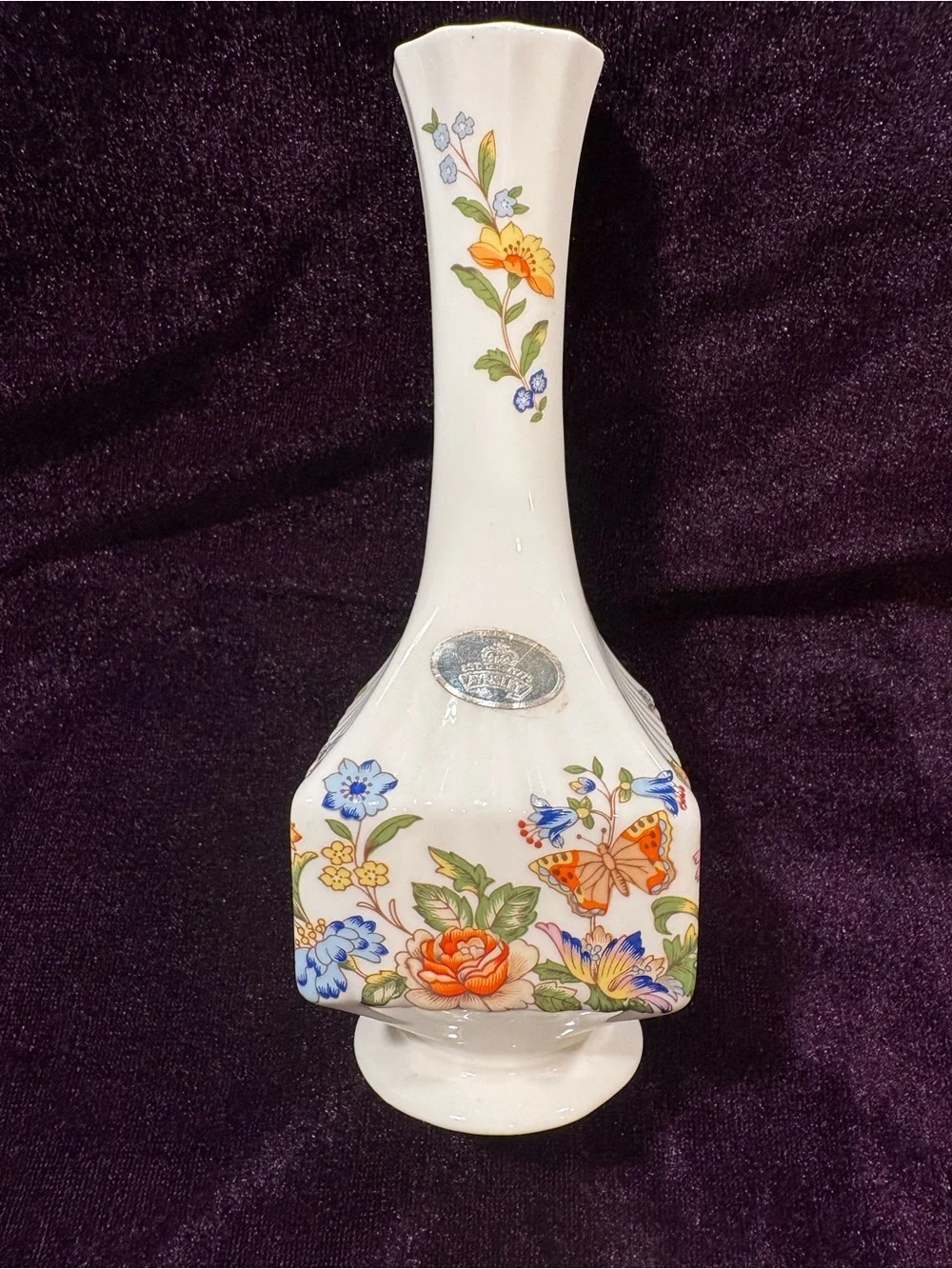Vintage Aynsley Cottage Garden Porcelain made in England Bud Vase -